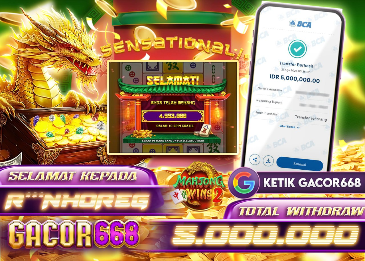 R***NHOREG JACKPOT MAHJONG WINS 2 Rp 5.000.000 - LUNAS