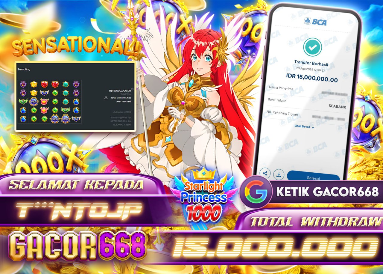 T***NTOJP JACKPOT STARLIGHT PRINCESS 1000 Rp 15.000.000 - LUNAS