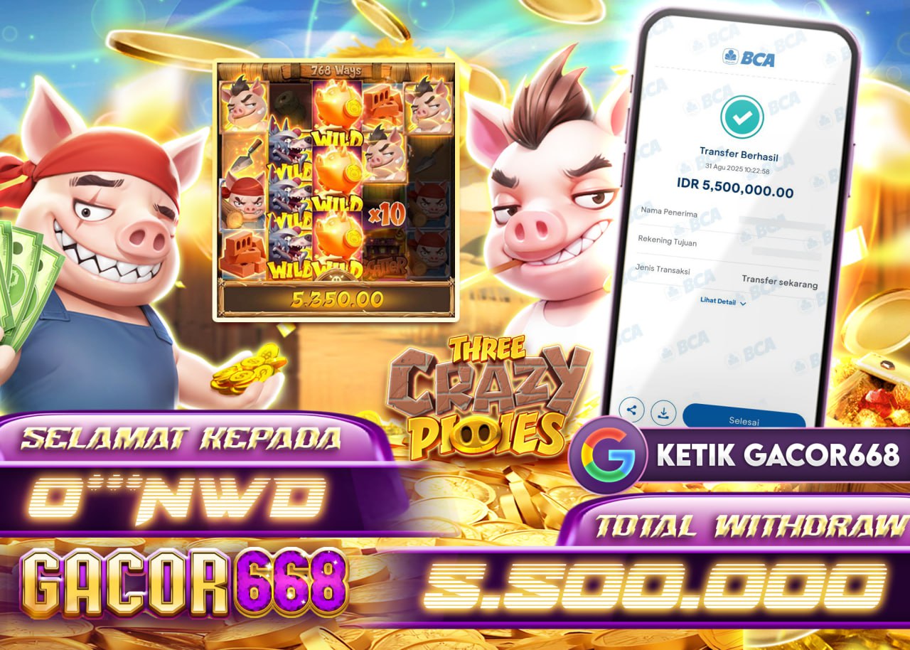 O***NWD JACKPOT THREE CRAZY PIGIES Rp 5.500.000 - LUNAS
