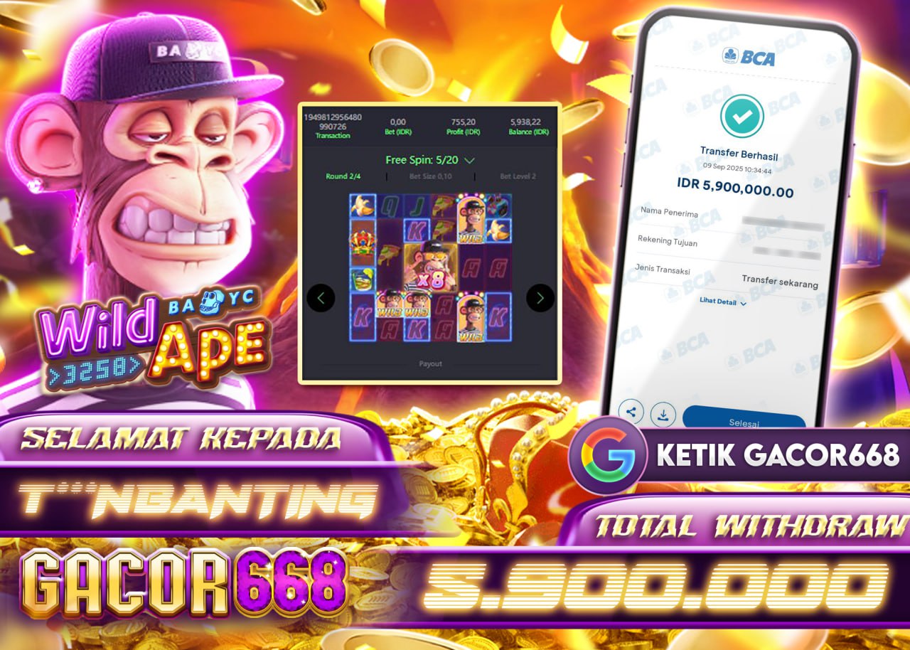 T***NBANTING JACKPOT WILD APE Rp 5.900.000 - LUNAS