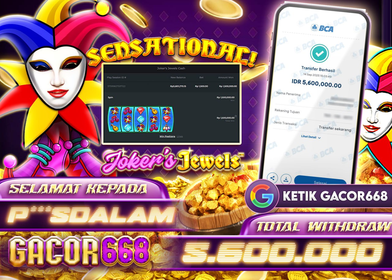 P***SDALAM JACKPOT JOKERS JEWELS Rp 5.600.000 - LUNAS