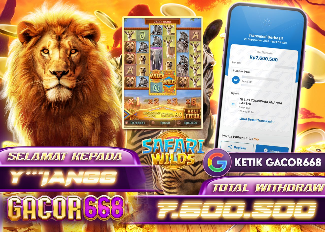 Y***IAN88 JACKPOT SAFARI WILDS Rp 7.600.500 - LUNAS