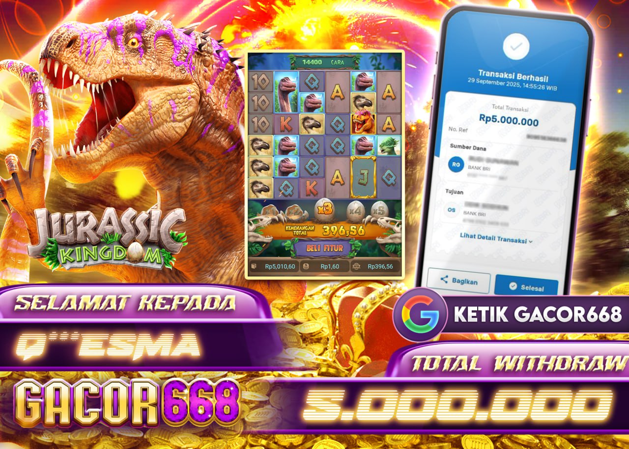 Q***ESMA JACKPOT JURASSIC KINGDOM Rp 5.000.000 - LUNAS
