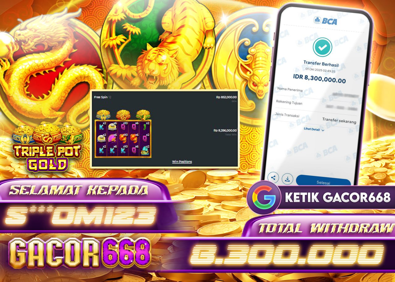 S***OMI123 JACKPOT TRIPLE POT GOLD Rp 8.300.000 - LUNAS