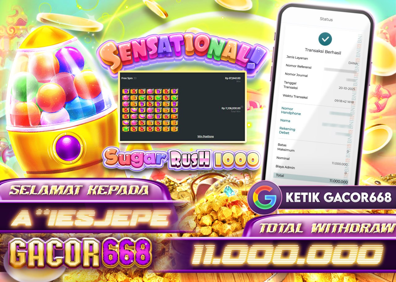 A***IESJEPE JACKPOT SUGAR RUSH 1000 Rp 11.000.000 - LUNAS